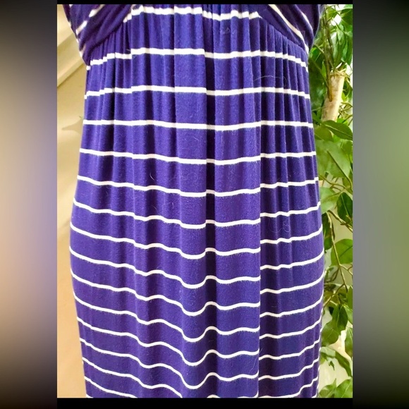 Design History Blue & White Striped Braided Straps Sleeveless Maxi Dress X Small - Picture 7 of 13